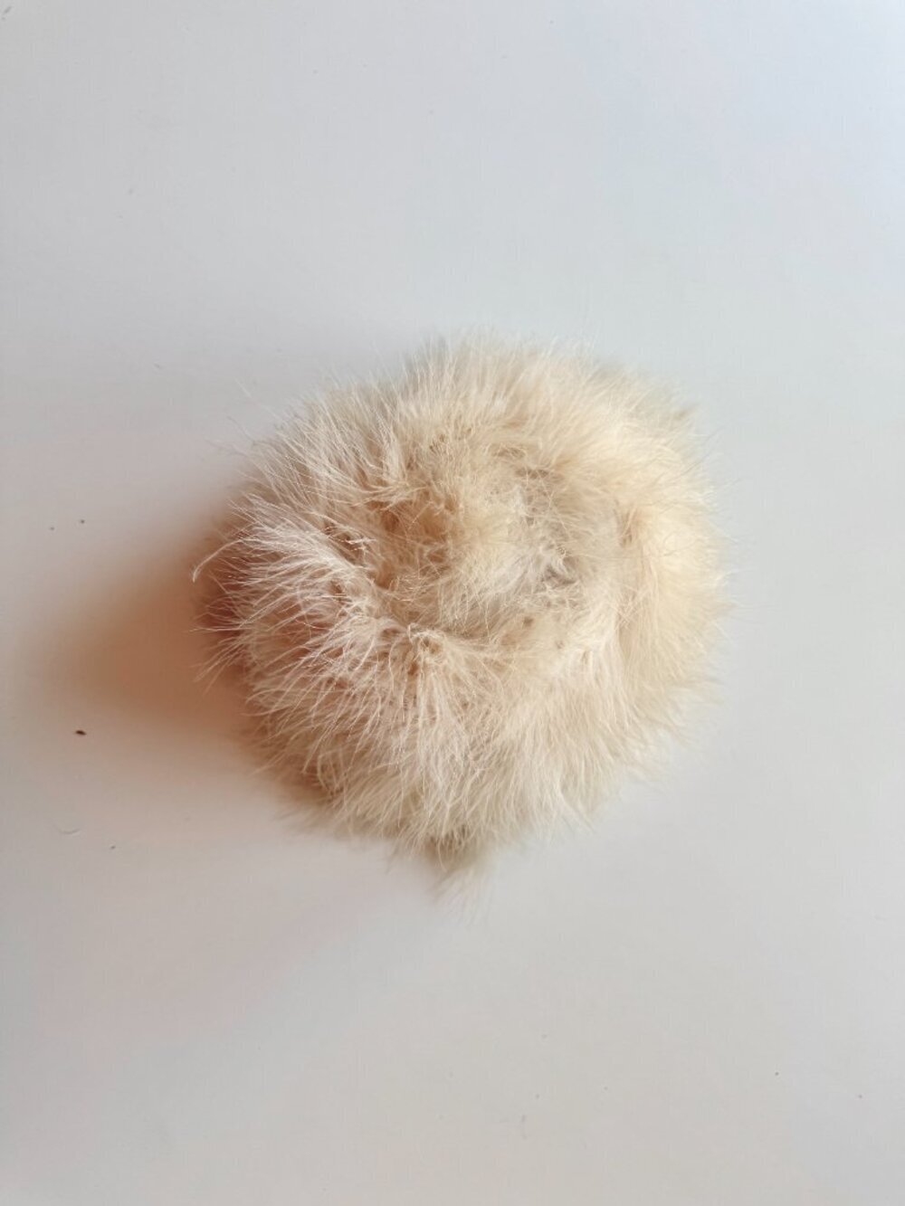 Vintage Beige Ostrich Feather Velvet Bow Wool Felt Cloche Hat - Picture 6 of 16